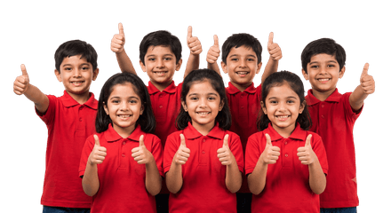 Happy students